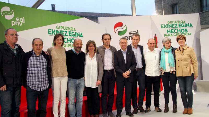 Bergarako mitina - Iñigo Urkullu, Joseba Egibar, Markel Olano,  Juanje Alberdi,